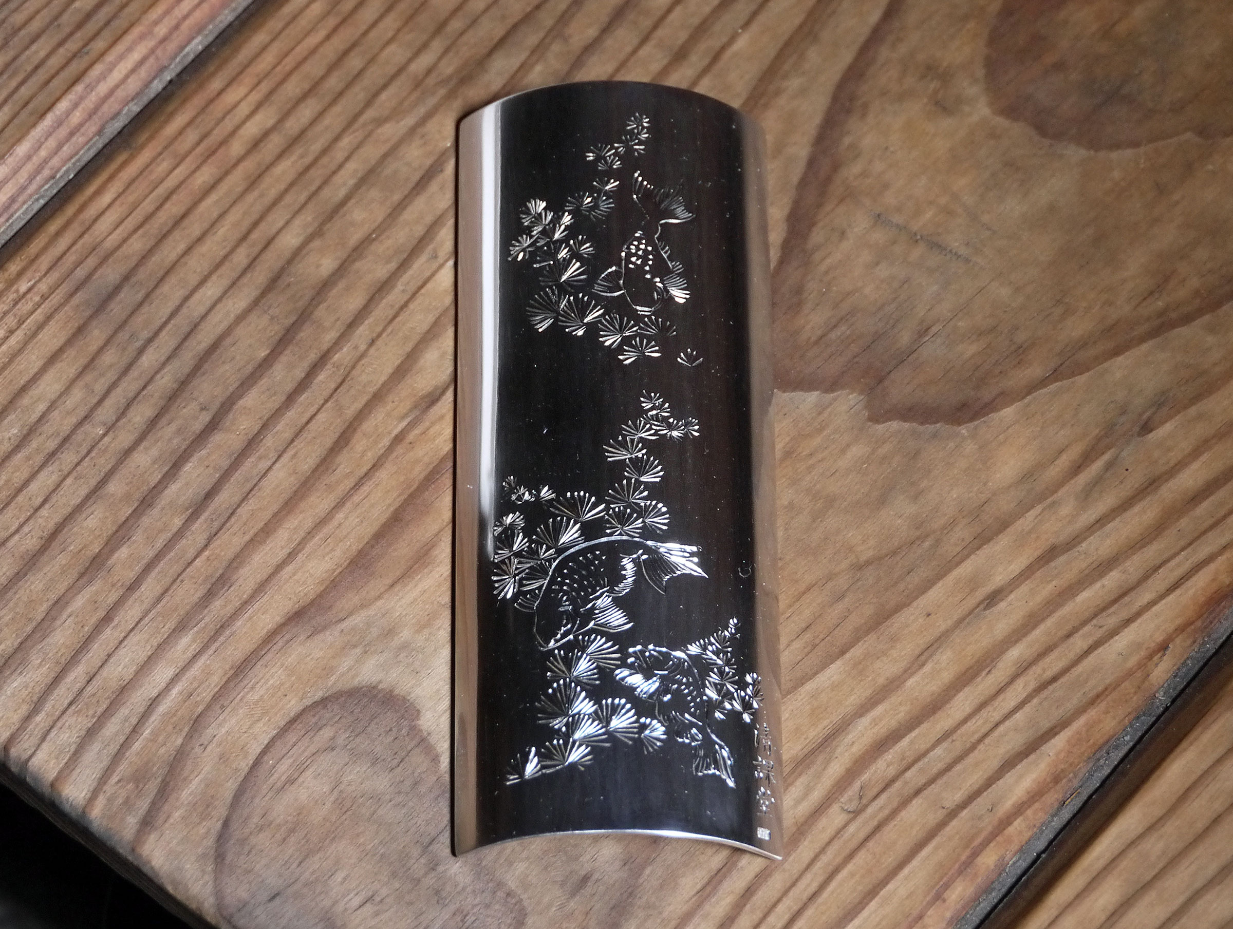 純銀茶合 北斎図刻 ～今様雛形より | 清課堂 / 錫・銀・各種金属工芸