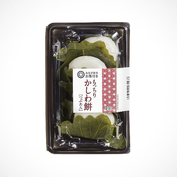 西友 - もっちり かしわ餅 [つぶあん] 4個入 | SEIYU