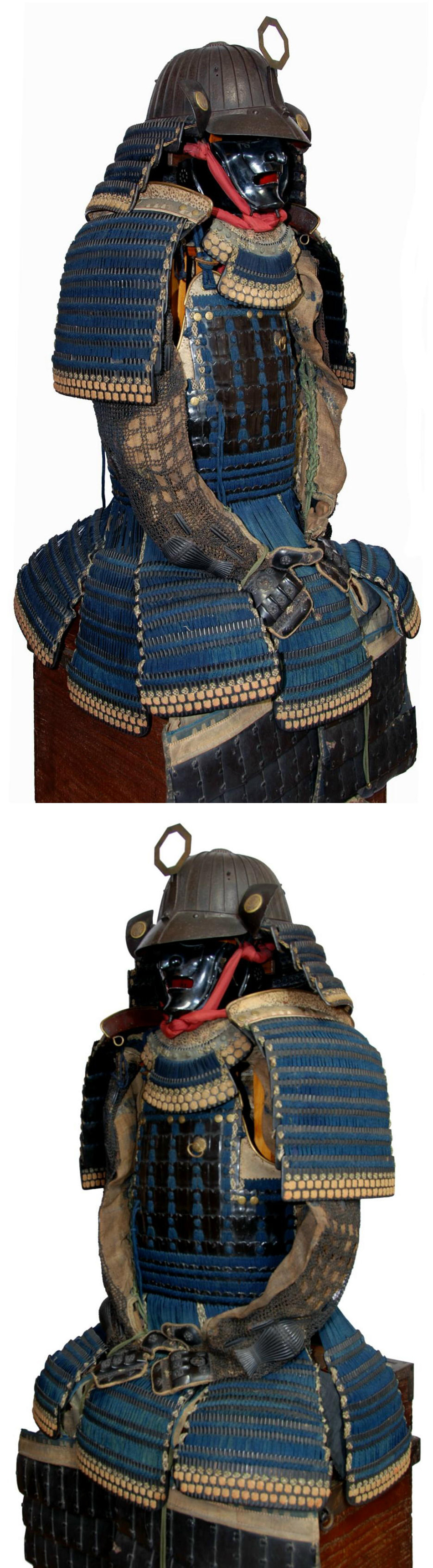 江戸期 黒漆塗 陣笠 四ツ目結紋 時代武具 甲冑 漆塗 朱塗 古民具 骨董