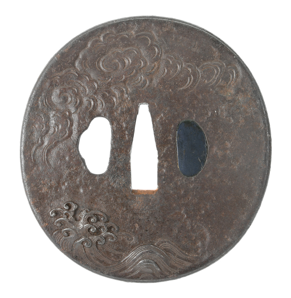 鍔 無銘 水戸 波涛雲龍図鍔 (TU-060924)｜刀・日本刀の販売なら日本刀