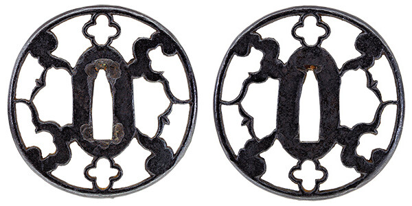 鍔 無銘 金山 雲花雁透鍔(TU-011115)｜刀・日本刀の販売なら日本刀専門