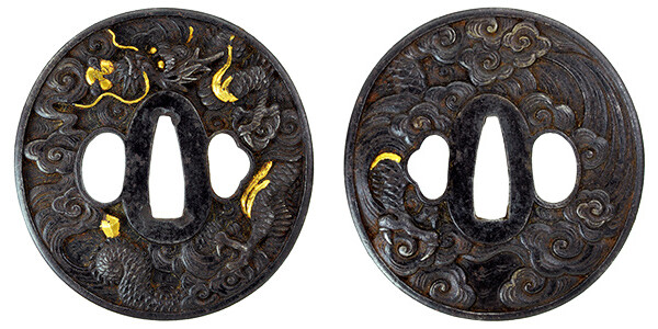 鍔 無銘 肥前 雲龍図鍔(TU-020416)｜刀・日本刀の販売なら日本刀専門店