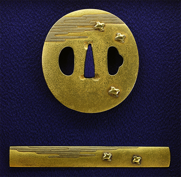 二所 無銘 岩間派 霞千鳥図鍔・小柄 (SO-020116)｜刀・日本刀の販売