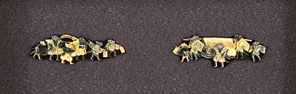 目貫 無銘 京金具師 鼠嫁入図目貫(ME-041024)｜刀・日本刀の販売なら