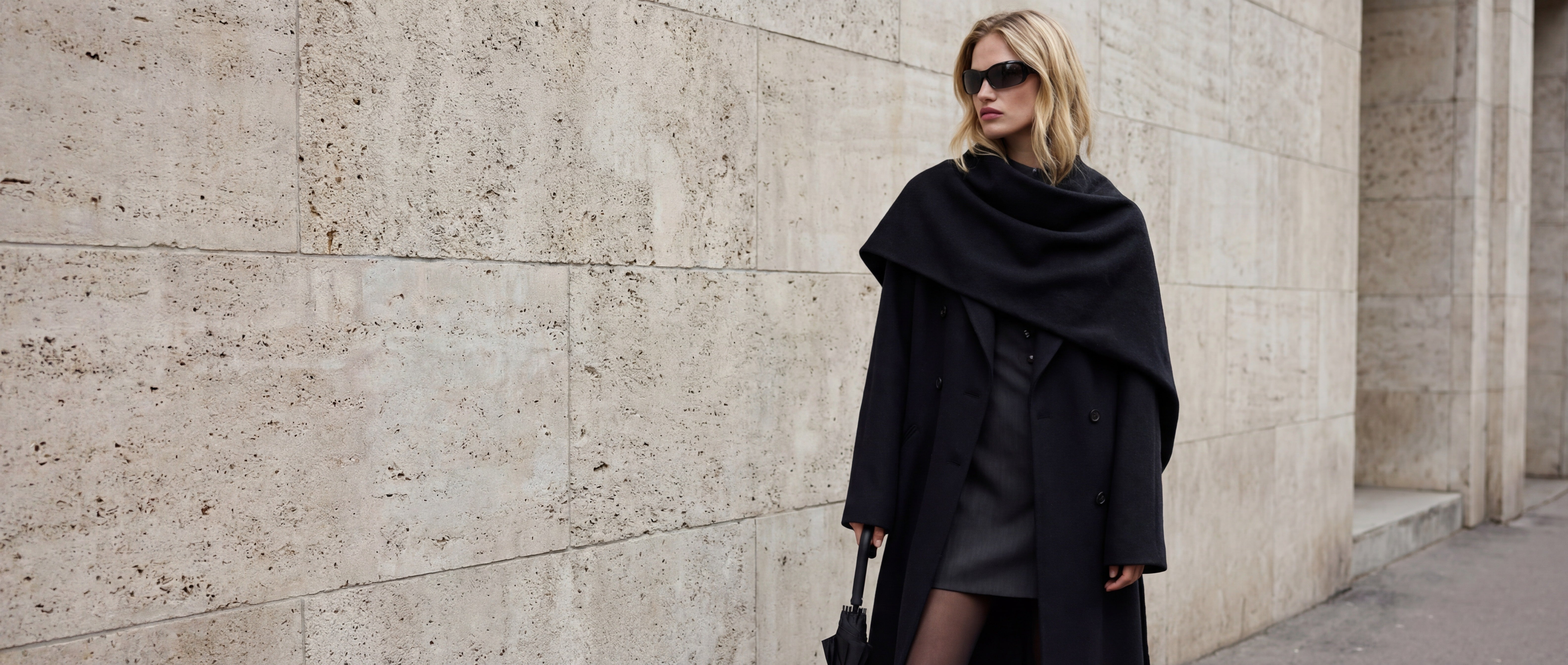 Shetland Wool Blend Double Breasted Coat – SELVANE