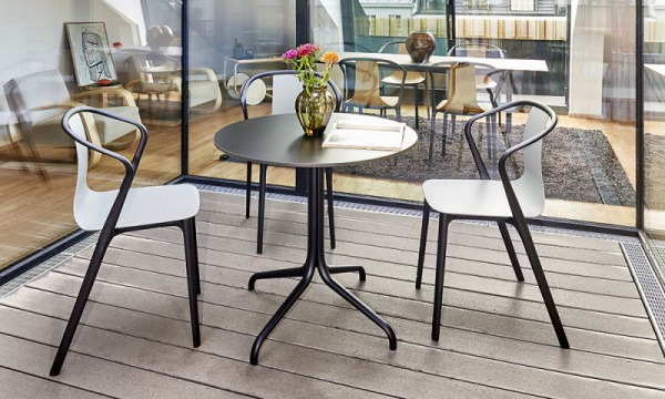 ベルヴィル テーブル ラウンド アウトドア用 φ79.6cm / ブラック