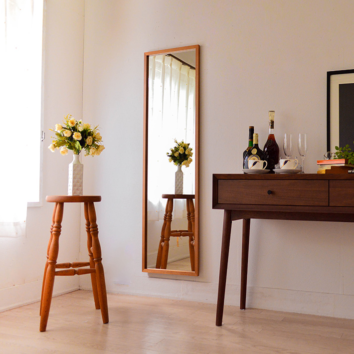 壁掛け ミラー 全身鏡 姿見 日本製 W410×700 ジェミニ