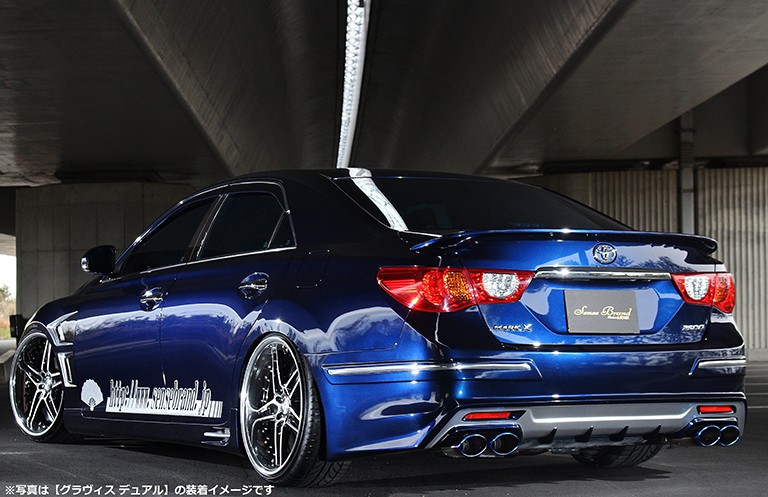 GRX130 底上げクラウンマフラー マークx マークX 中間パイプ 超底上げ