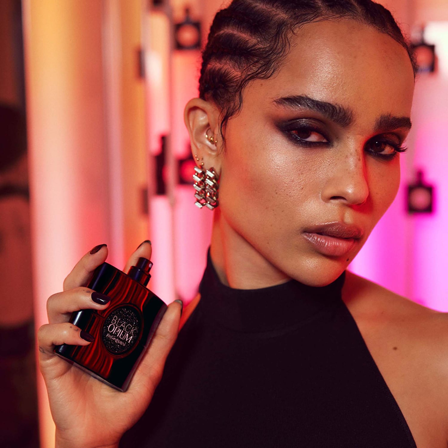 Black Opium Le Parfum Travel Spray with Vanilla & Coffee - Yves