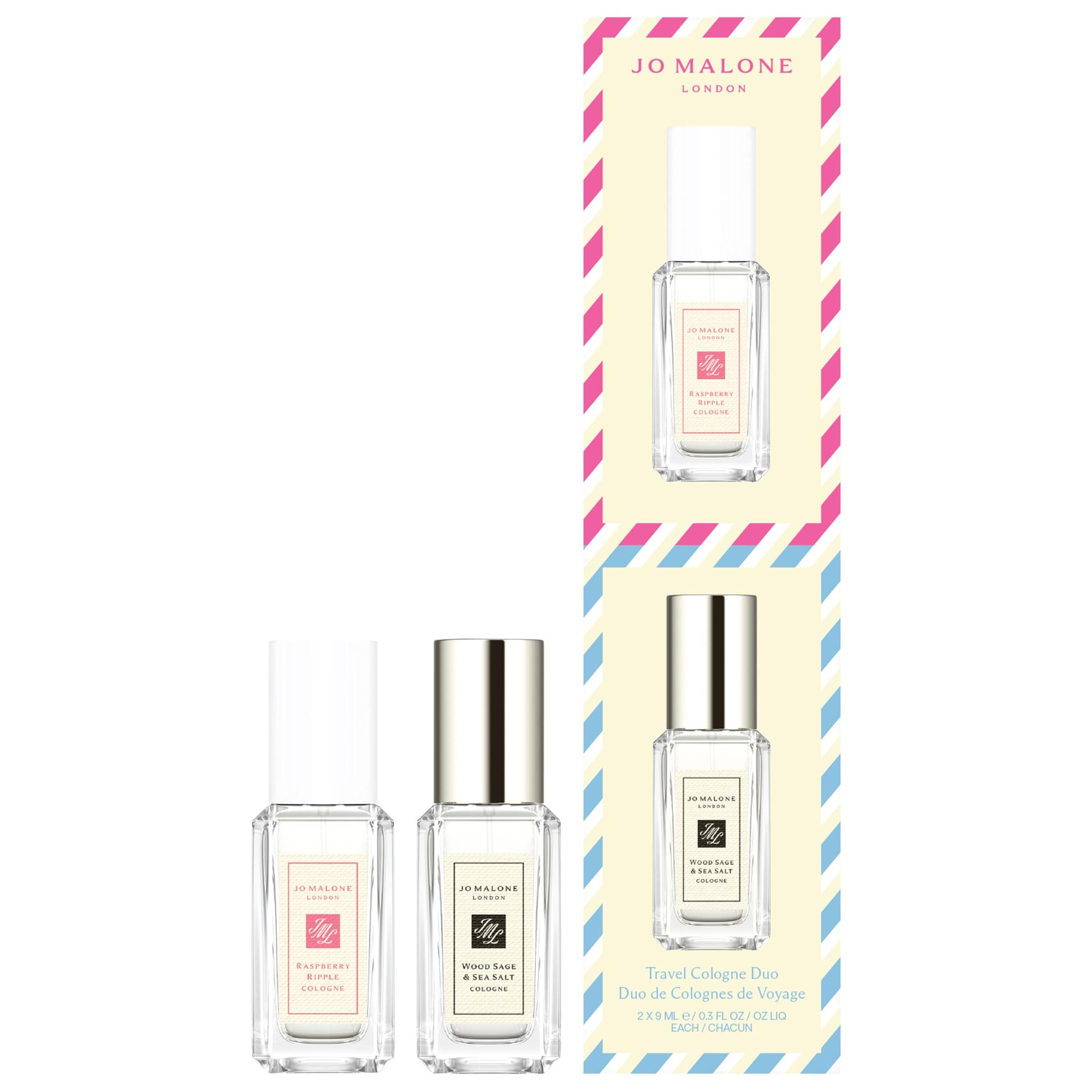 Mini Raspberry Ripple & Wood Sage & Sea Salt Cologne Set Duo - Jo