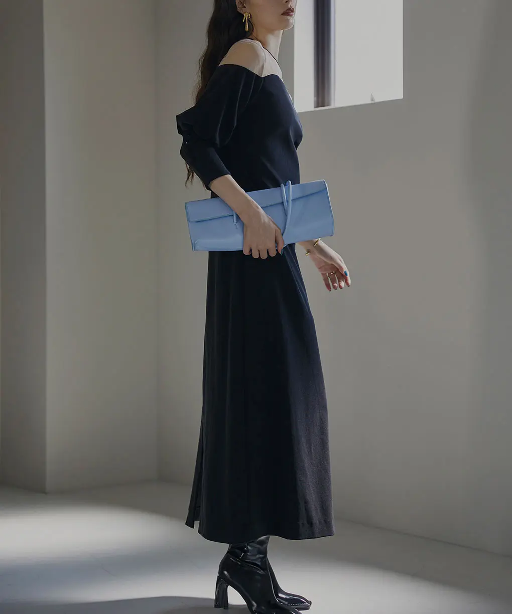 Mサイズ】LAKE CURVE TRICOT RIB DRESS Ameri VINTAGE（アメリ