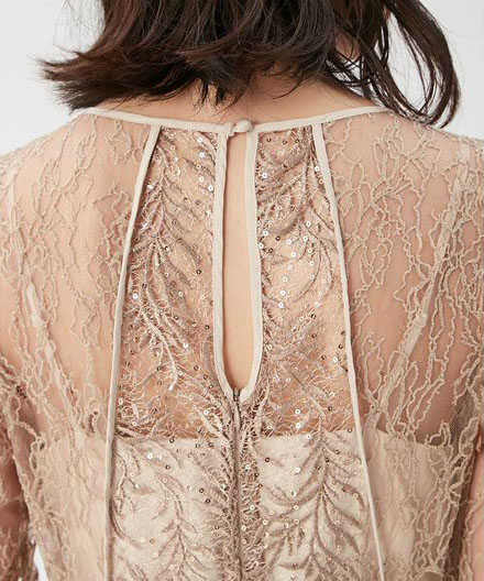 1サイズ】リーフレースパイピングドレス FRAY I.D（フレイアイディー