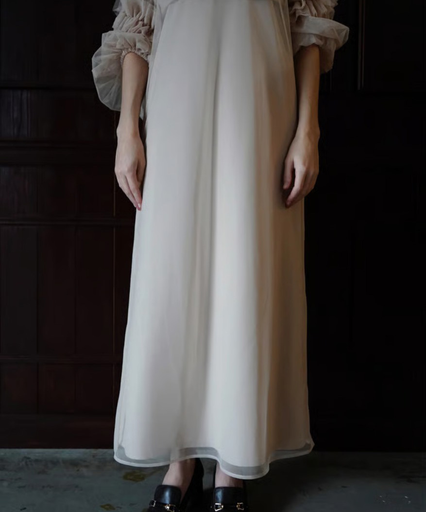 2サイズ】tulle sheer one-piece ( beige ) Acka.（エーシーケーエー