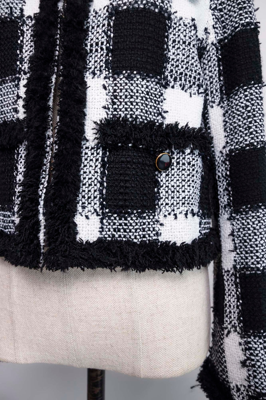 gingham tweed jacket – shéller / シェリエ