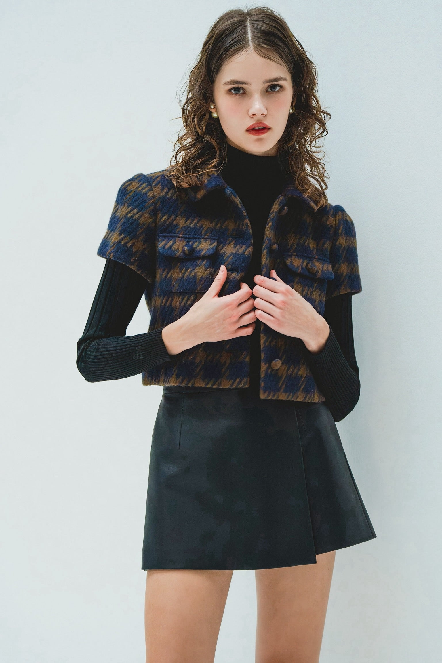 angora check tweed jacket – shéller / シェリエ