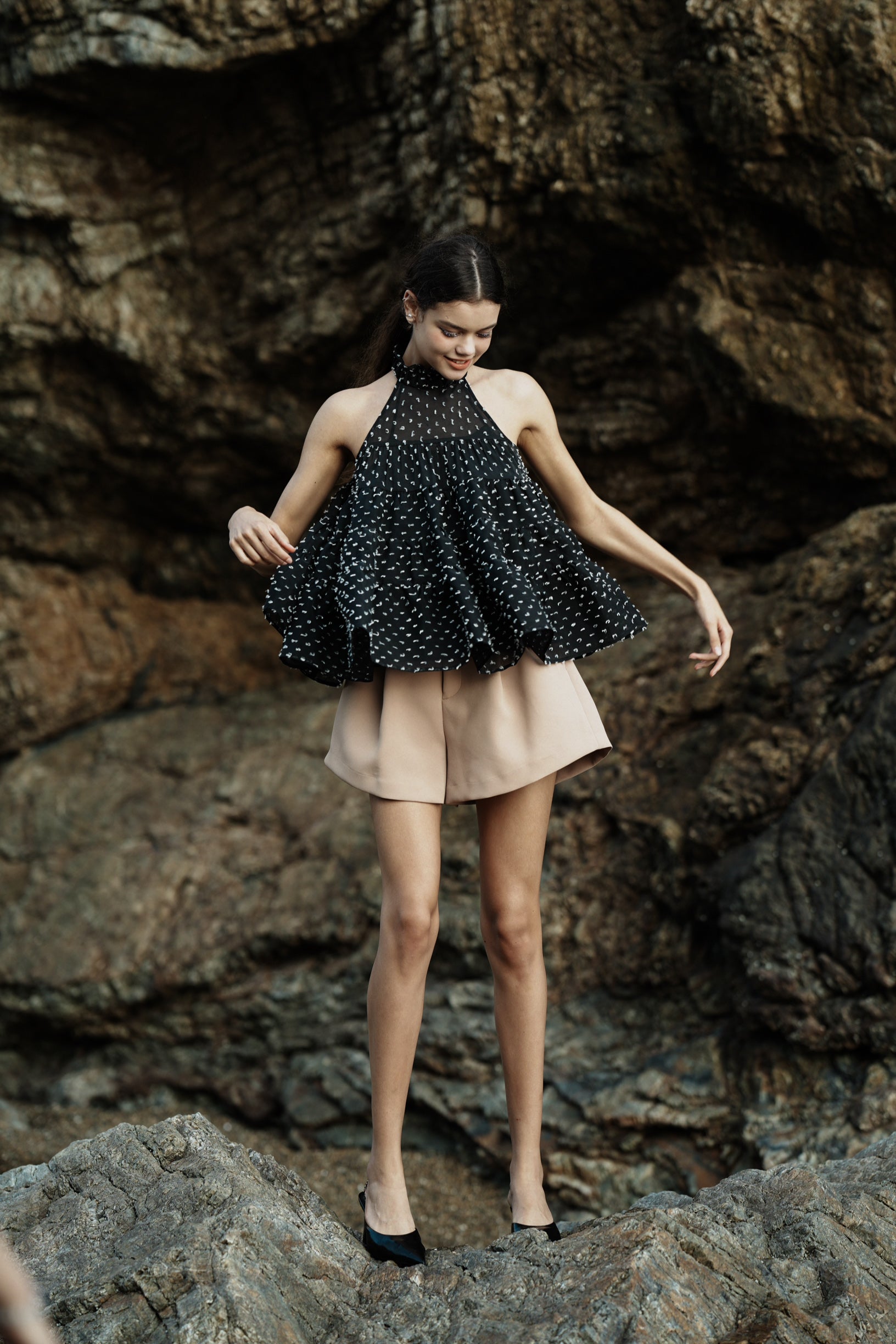 sheller シェリエドットミニワンピース sheller シェリエ ドット