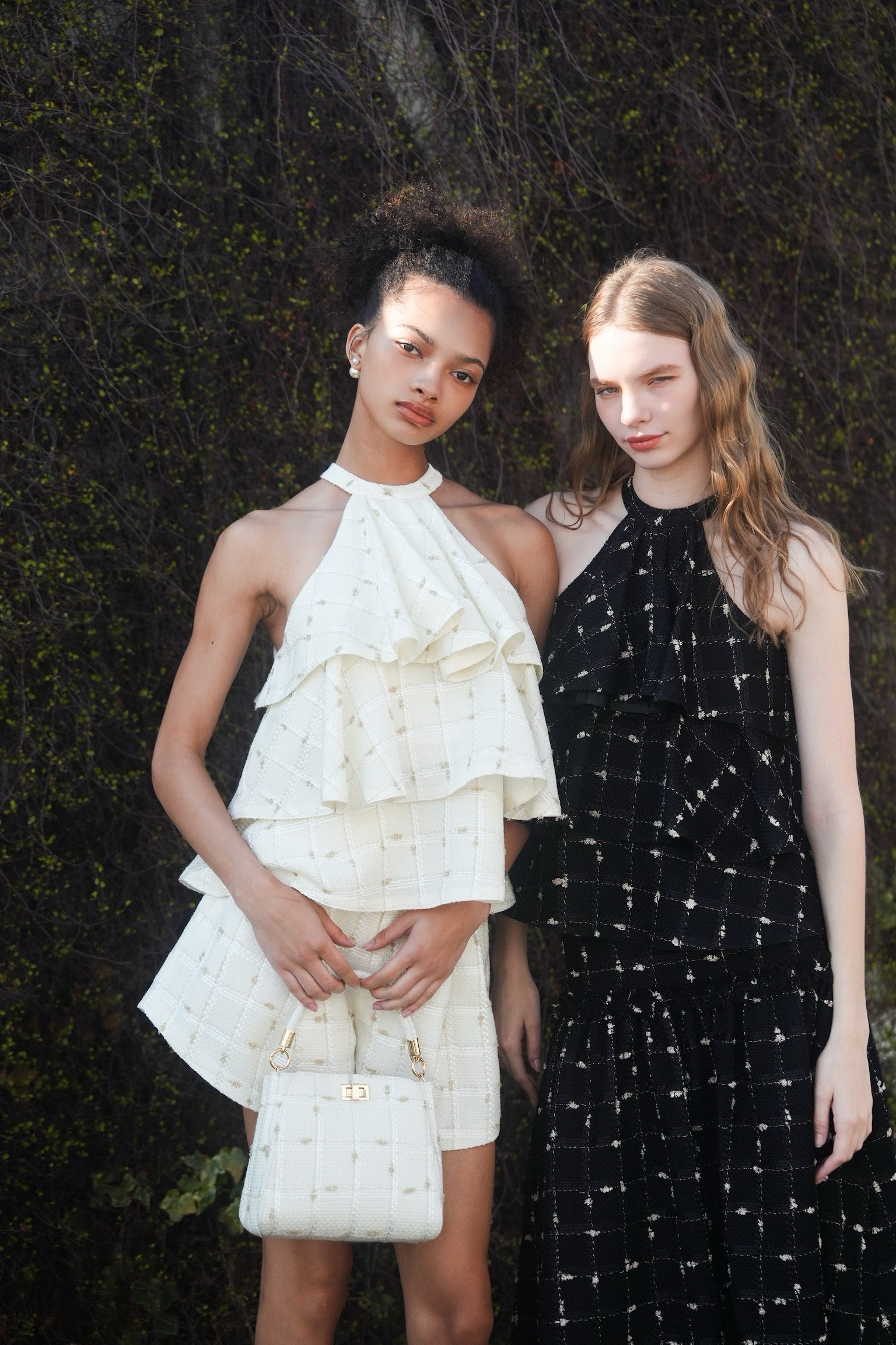 sheller シェリエ ウールツイードドッキングドレス 【公式通販】