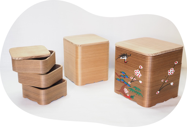 商品のご紹介｜柴田徳商店｜無形文化財である「博多曲物」 めしびつ