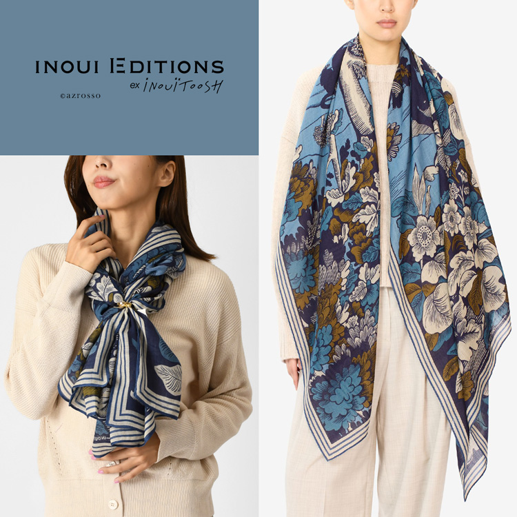 イヌイエディションズ ストール 大判 ウール100% INOUI EDITIONS