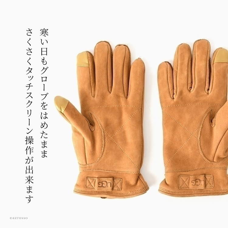 手袋 3 Point Leather Glove 18833 正規品 アグ UGGの通販｜シンフーライフ