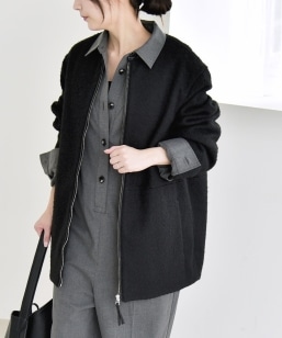 quaranciel: ボンディング チェック ライダース コート｜ SHIPS 公式サイト