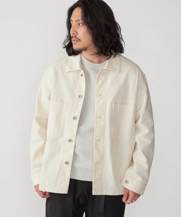 SHIPS: ハイツイストヤーン コットン ミリタリー シャツ アウター