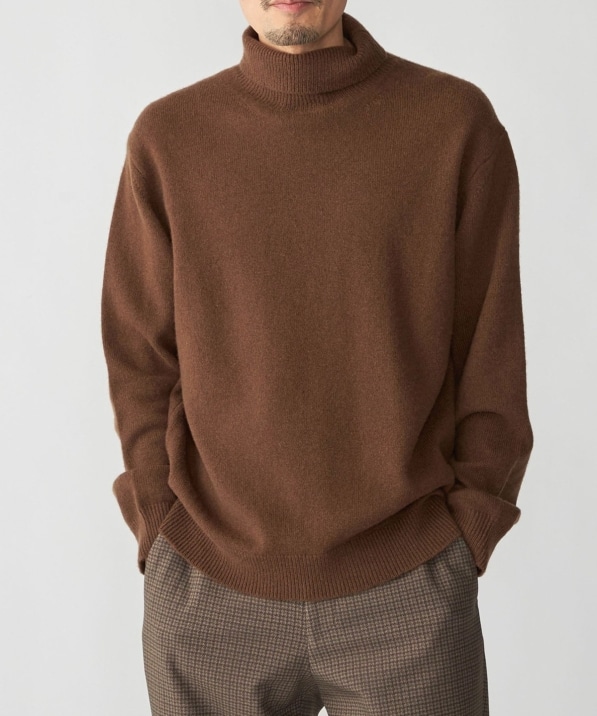 SHIPS: 〈手洗い可能〉7ゲージ ウール カシミヤ ボイル タートルネック