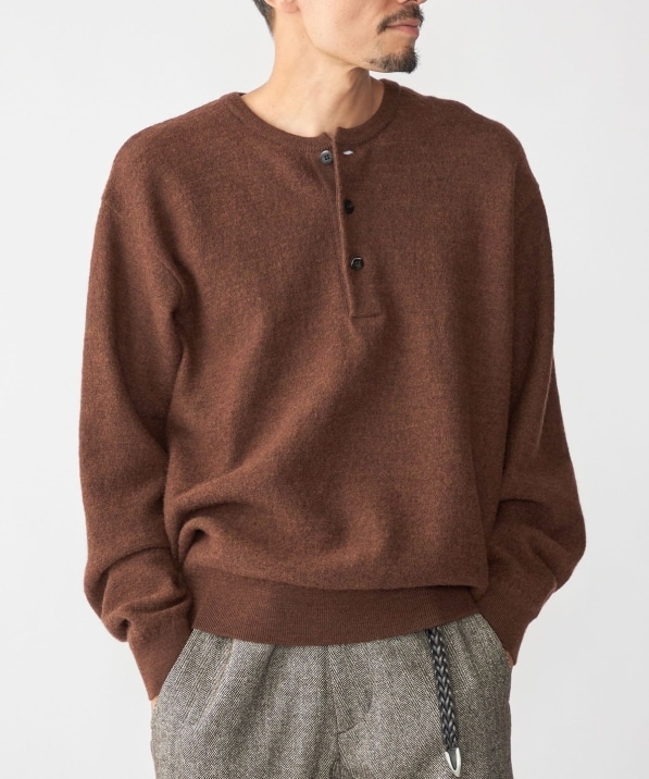 SHIPS: ヘビー ボイルド ヘンリーネック ニット｜ SHIPS 公式サイト