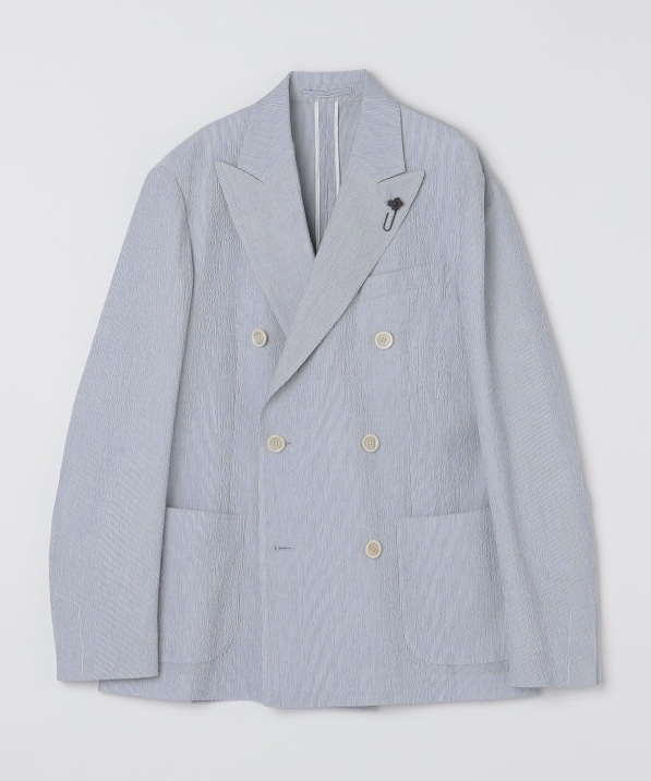 LARDINI: ROMA シアサッカー ダブルブレステッド ジャケット｜ SHIPS