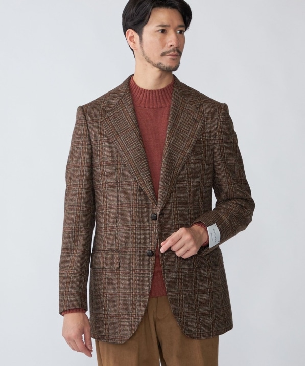 SHIPS別注】CARUSO: AIDA ワイドラペル ウール ツイード チェック