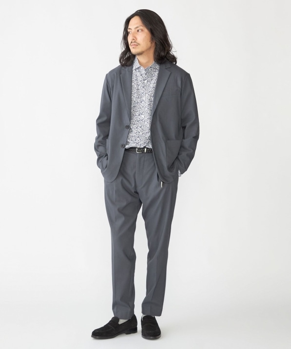 WEB限定】SHIPS: カルゼ ストレッチ セットアップ (ジャケット＋