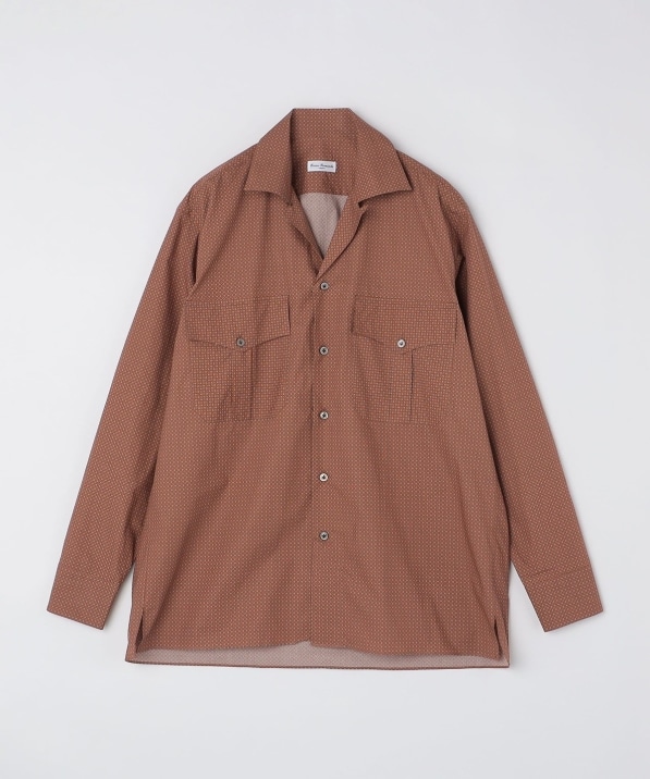 SHIPS別注】Errico Formicola: 小紋柄プリント オープンカラー シャツ