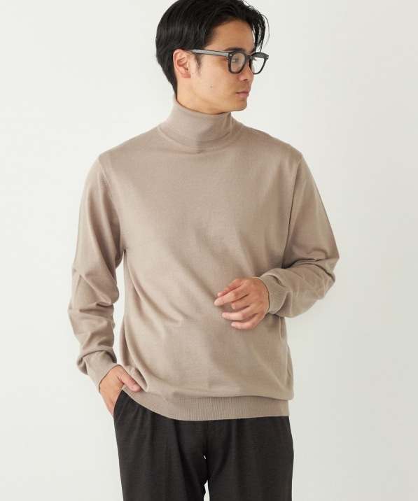 SHIPS Colors:〈手洗い可能〉アンチピリング 12ゲージ タートルネック