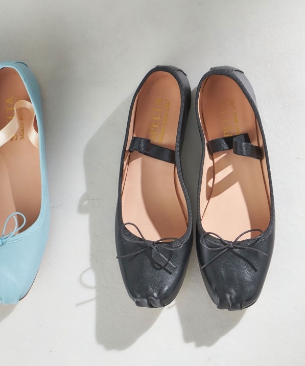 SPLETA ネイビー フラットシューズ