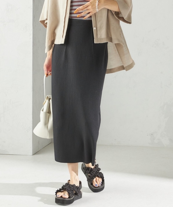 手洗い可能〉前後 2WAY リブ ニット スカート｜ SHIPS 公式サイト