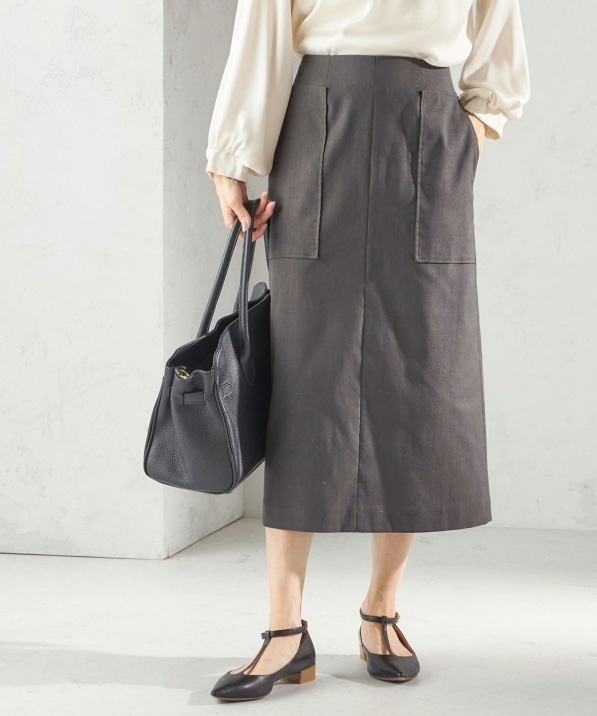 ドルチェ&ガッバーナ ストレッチ タイト ひざ丈スカート 前ポケット 38