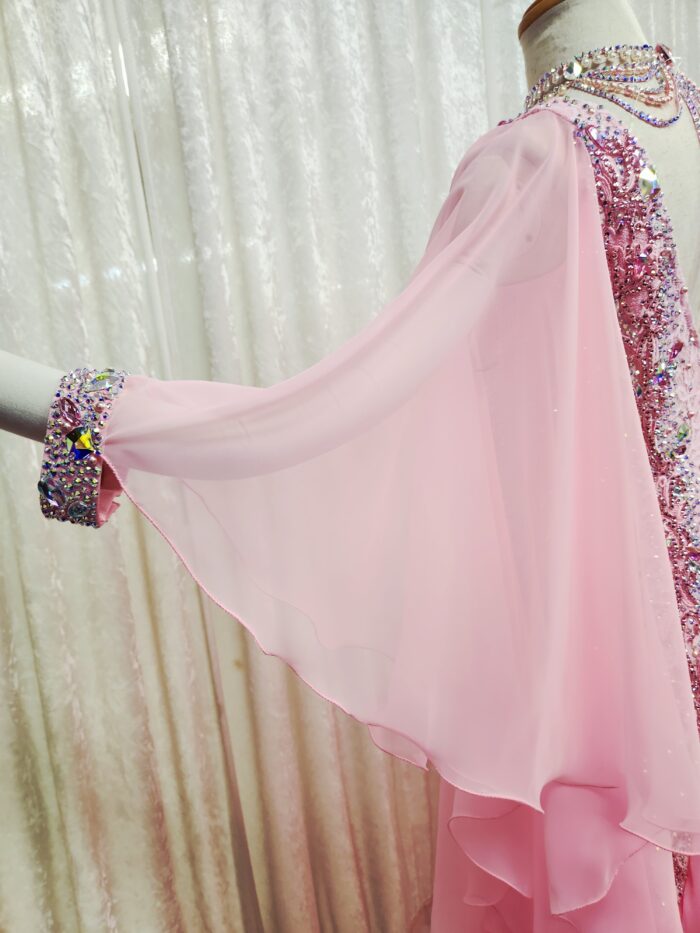 試着・レンタル・購入】社交ダンスドレス ベビーピンク MLサイズ