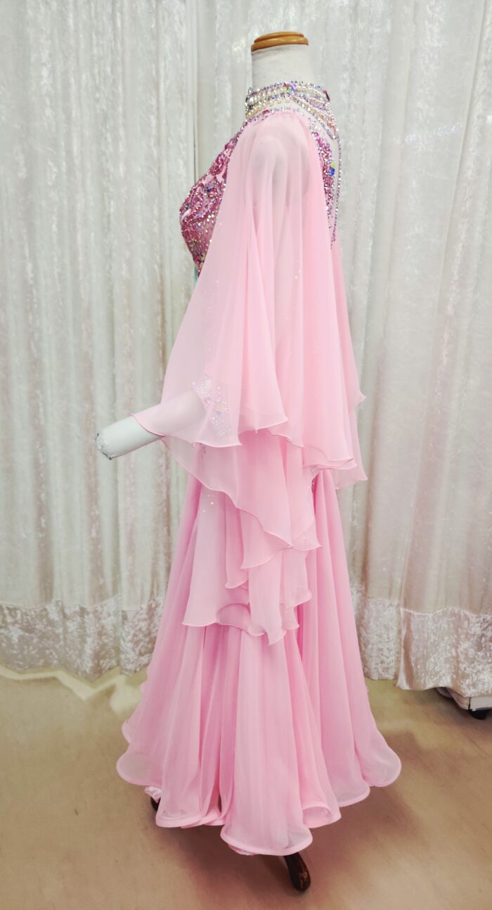 試着・レンタル・購入】社交ダンスドレス ベビーピンク MLサイズ