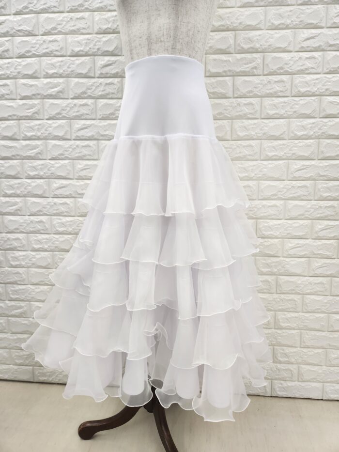 used】社交ダンス老舗メーカーSekine製ダンスウェアスカートWhite used