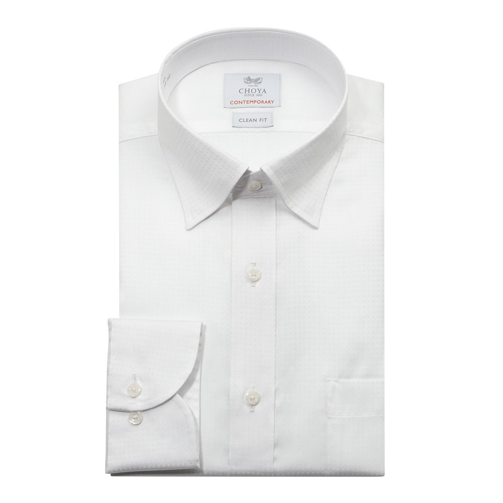 ワイシャツ デザイン ホワイト ドビー CHOYA CONTEMPORARY｜CHOYA