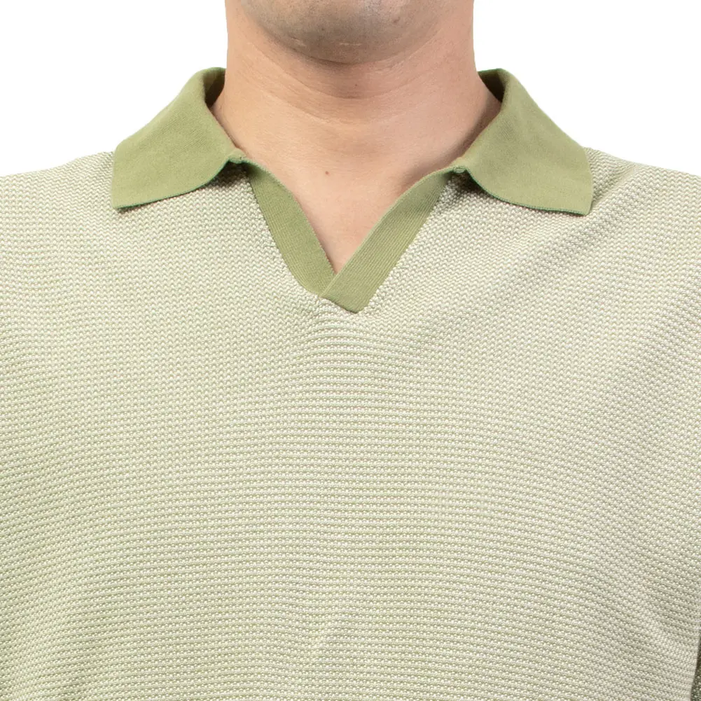 CHOYA URBAN STYLE サマーニット ニットポロシャツ 半袖 夏 グリーン