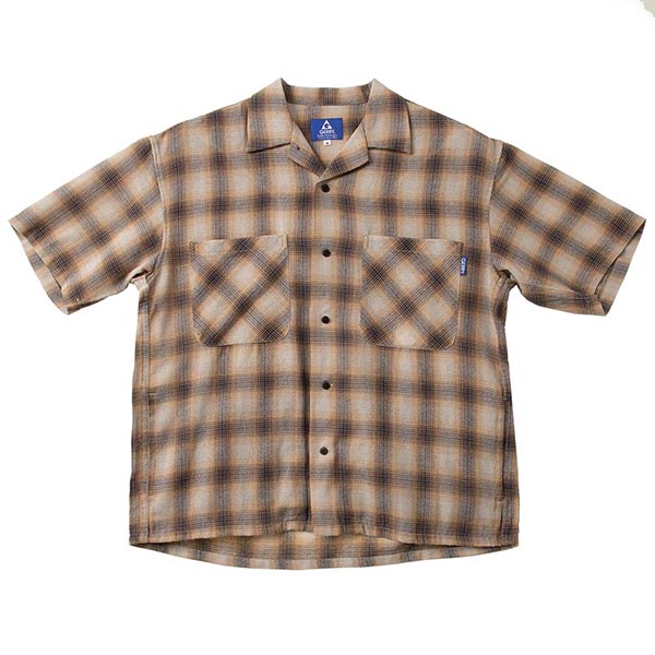 ガーゼ オンブレチェック オープンカラーシャツ｜SHIRT STATION