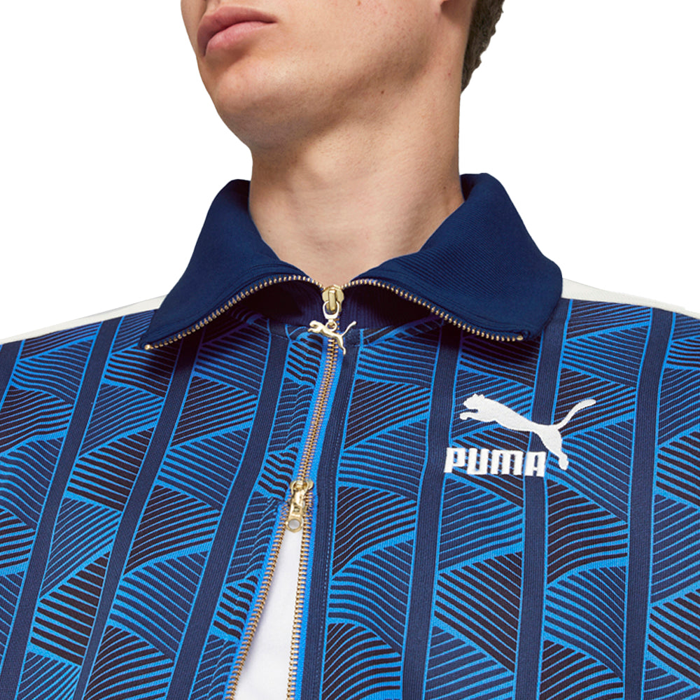 Shop Blue Mens Puma The Neverworn II T7 Track Full Zip Jacket