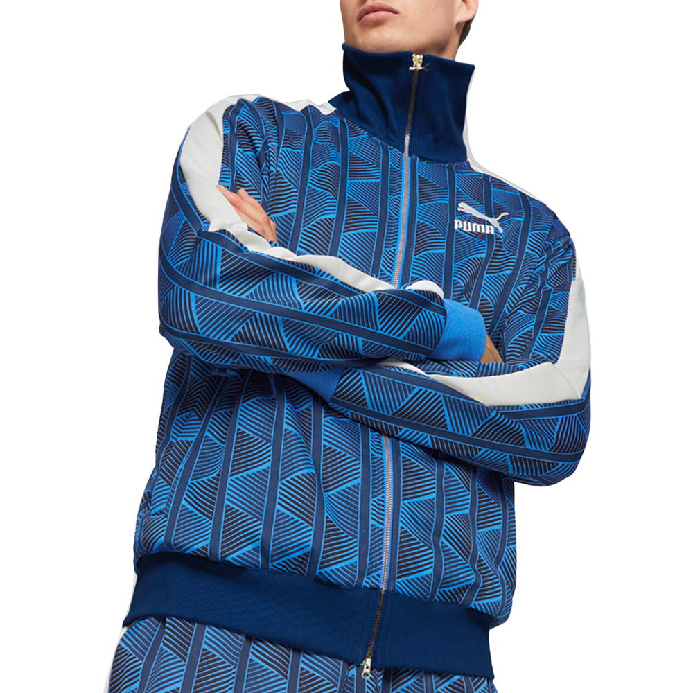 Shop Blue Mens Puma The Neverworn II T7 Track Full Zip Jacket
