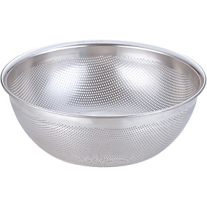 三宝産業 YUKIWA UK 18-8 ステンレス HACCP パンチング ざる 浅型 35cm