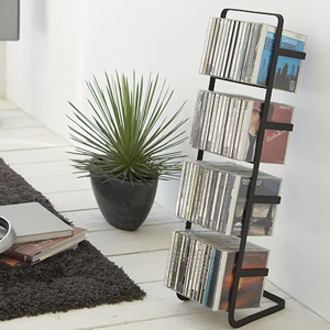 省スペース収納。タワーCDラック【書斎家具通販】