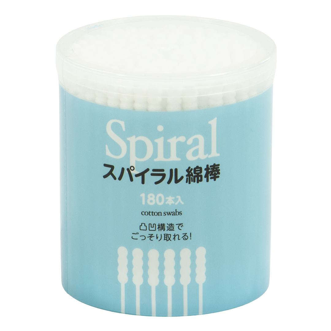 スパイラル綿棒180本入り 1箱(240セット): 日用品