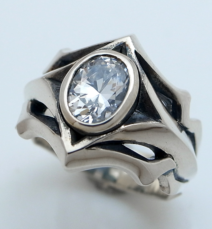 Gram】キュービックジルコニア シルバーリング [DR-313CZ]