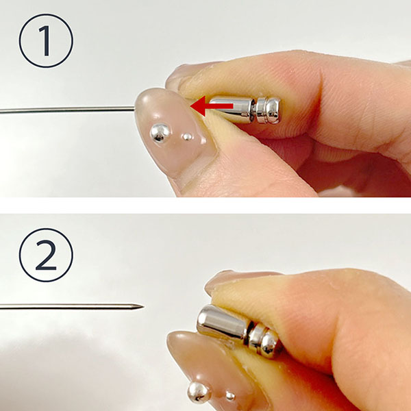 スーツアクセサリー ユリモチーフ シルバーラペルピン／ストールピン