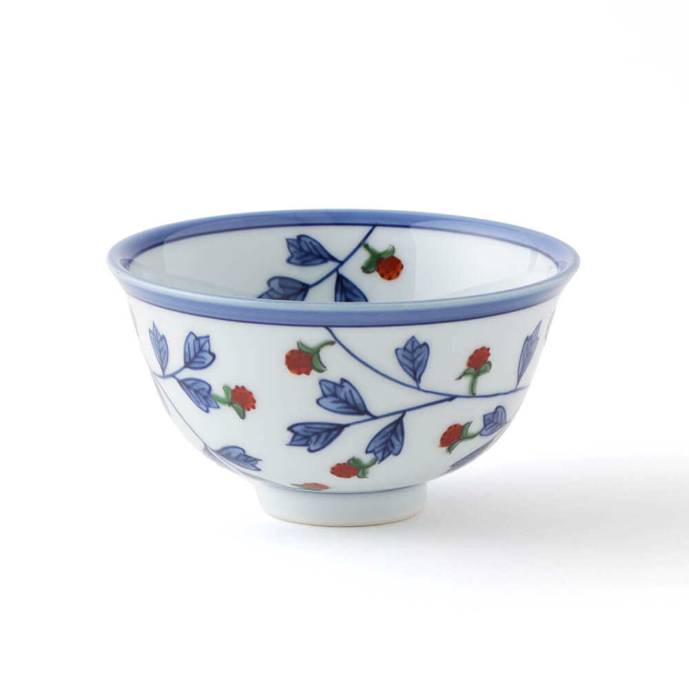 染錦苺絵（赤） 飯碗 ｜ 有田焼の源右衛門窯公式オンラインショップ